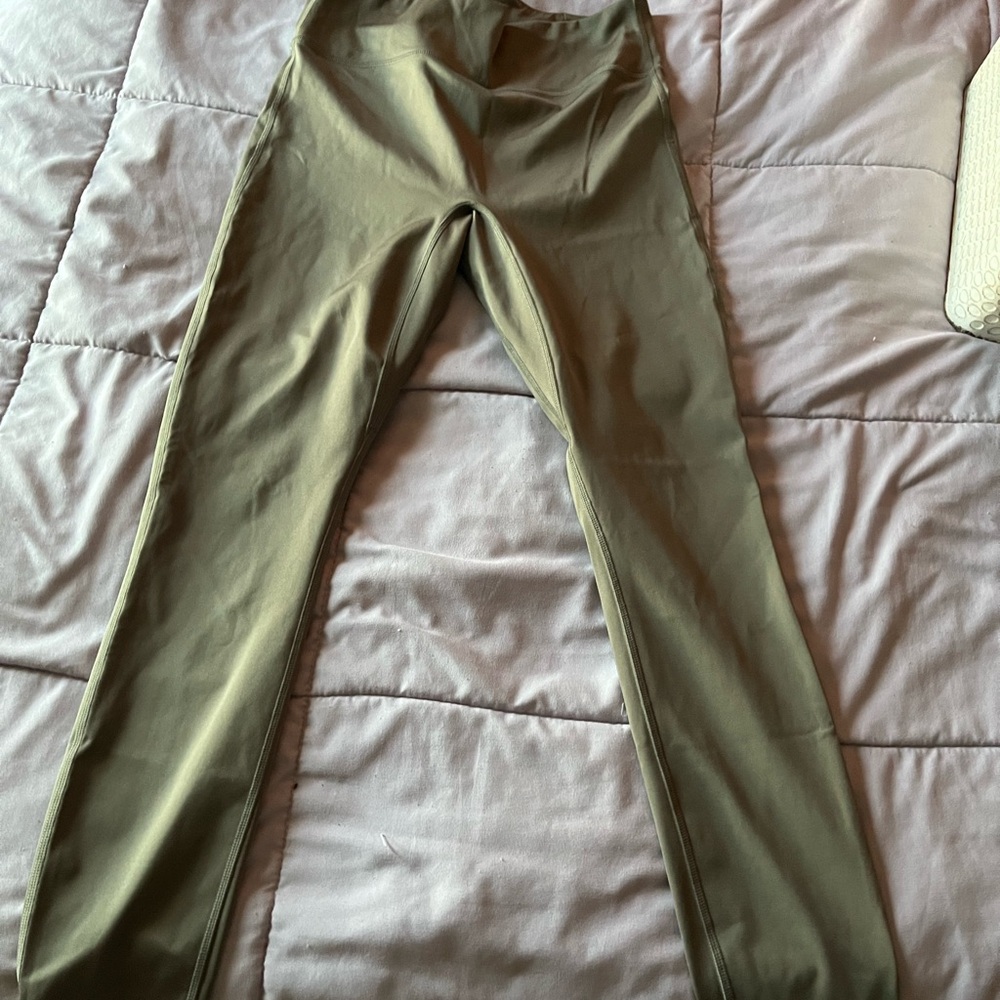 Gray/green Fabletics leggings, worn a handful of times.
